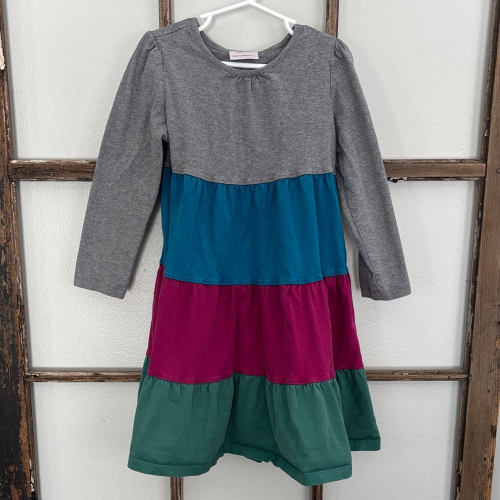 Hanna Andersson colorblock twirl dress